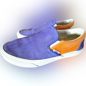Purple and Orange Lakers Slip on Vans size mens 9